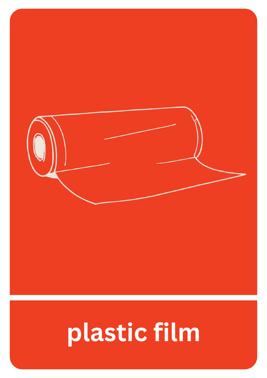 A5 Plastic Film Recycling Sticker