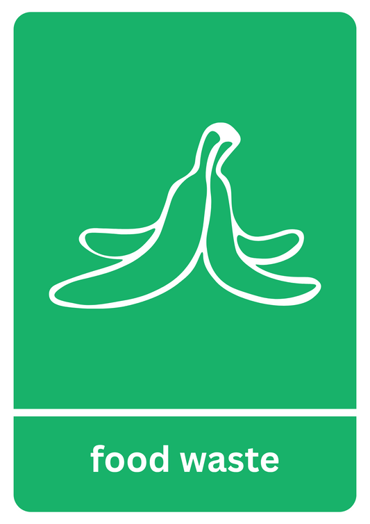 A5 Food Waste Recycling Sticker