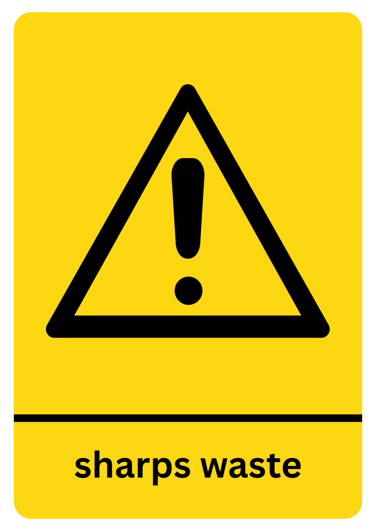 Sharps Waste Sticker – Recycling Stickers