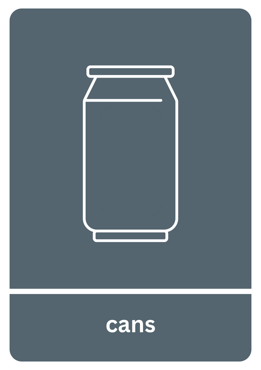 A5 Cans Recycling Sticker