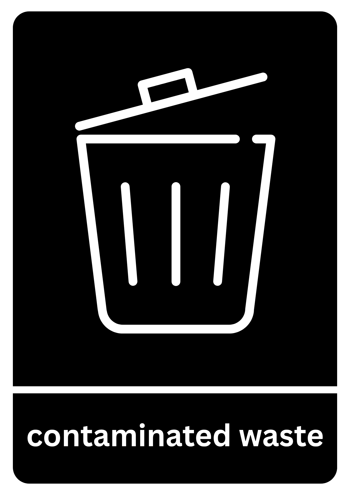 Contaminated Waste Sticker