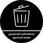 Bilingual General Waste Sticker