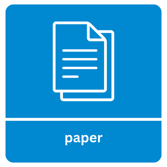 Square Paper Recycling Sticker