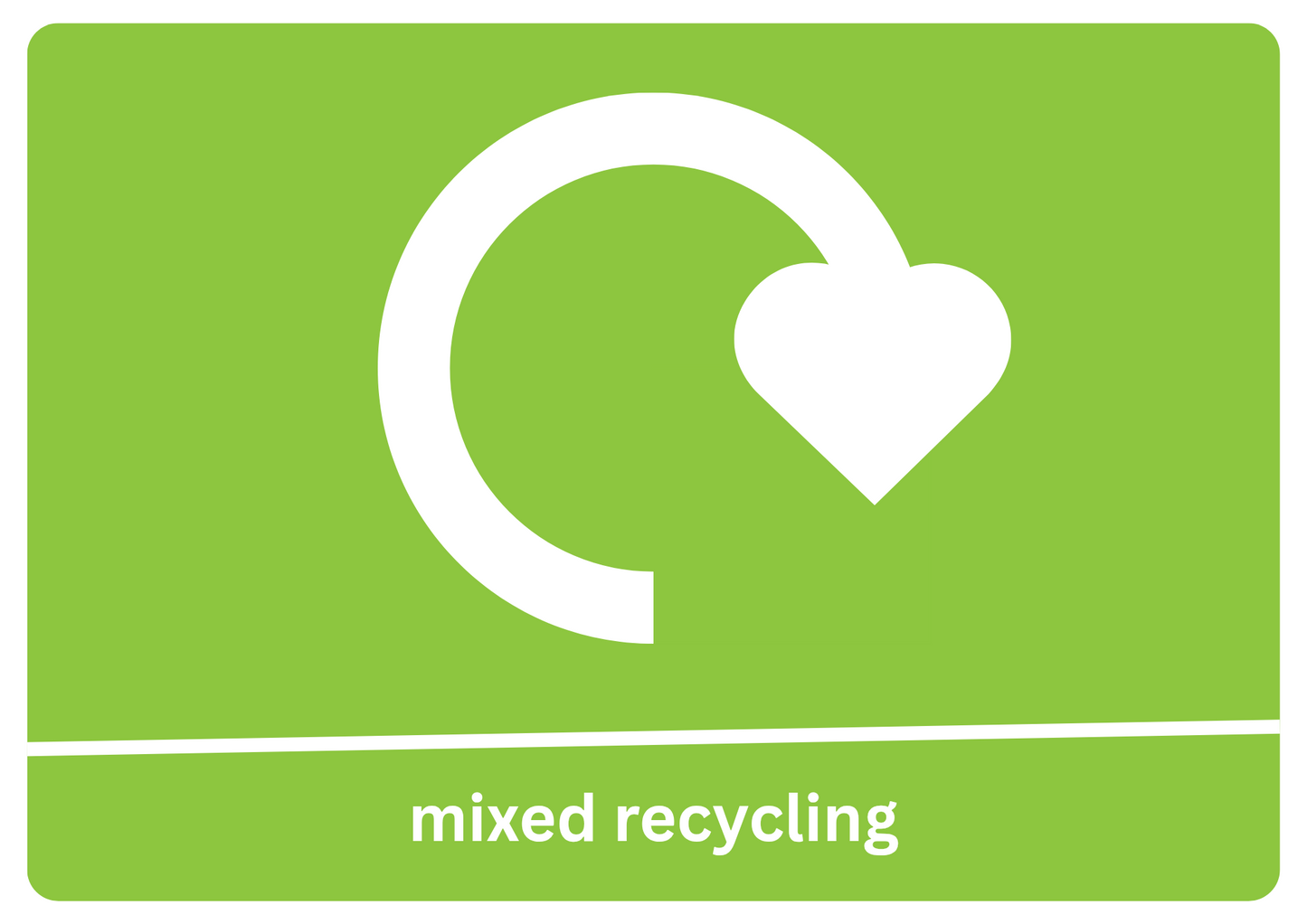 A4 Mixed Recycling Sticker