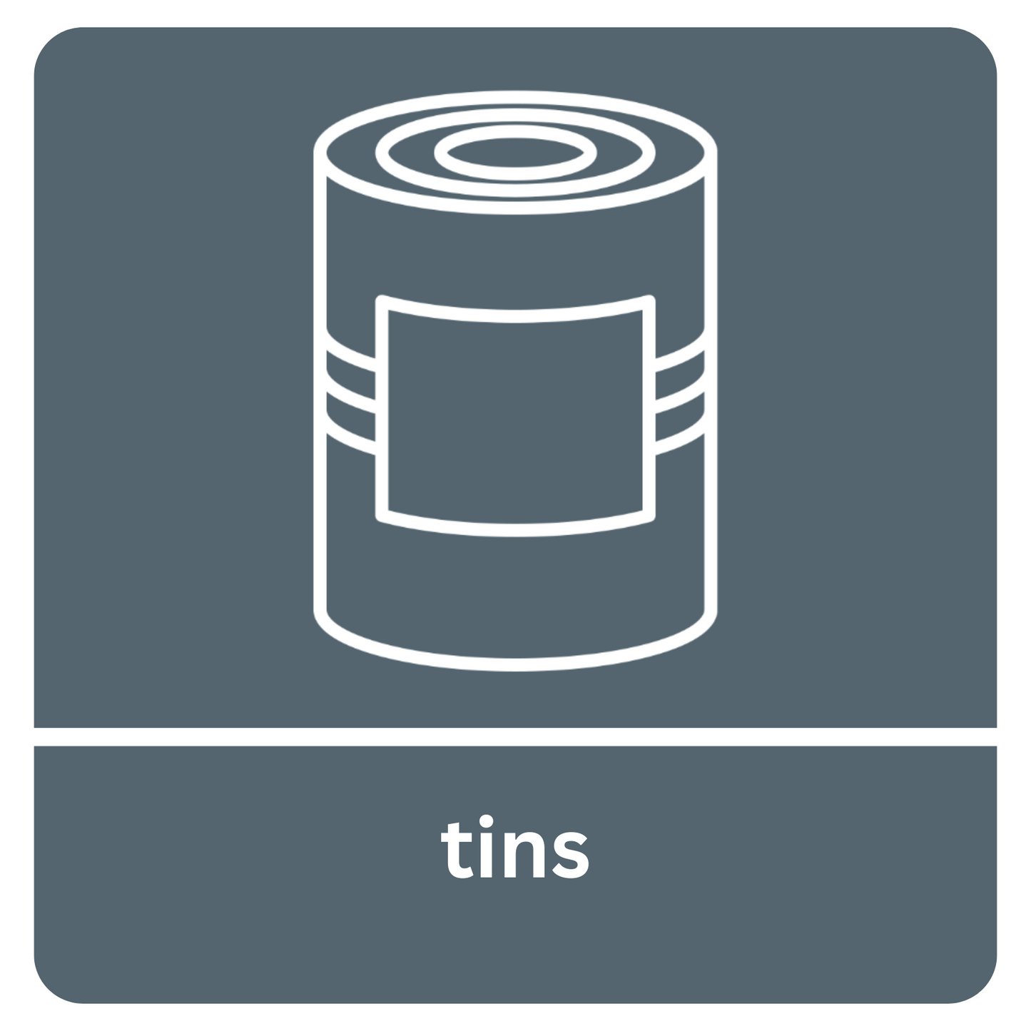 Downloadable Tins Recycling Sticker