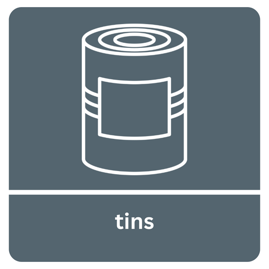 Downloadable Tins Recycling Sticker