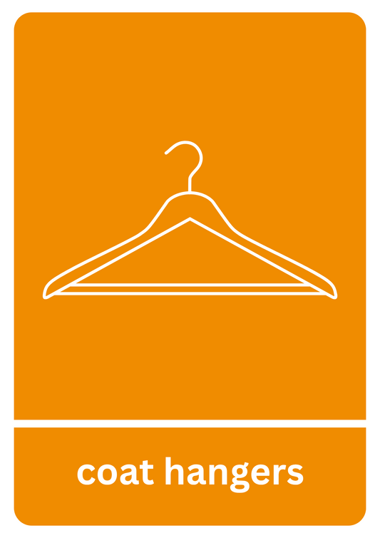 Coat Hangers Recycling Sticker
