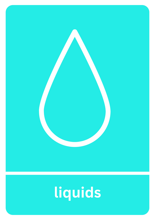 Liquids Recycling Sticker