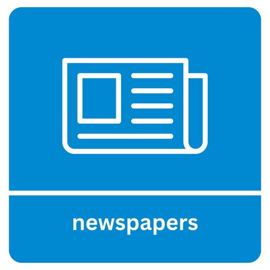 Newspaper Recycling Sticker