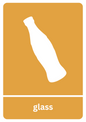 A5 Orange Glass Recycling Sticker