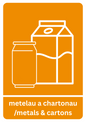 A5 Bilingual Metals and Cartons Sticker