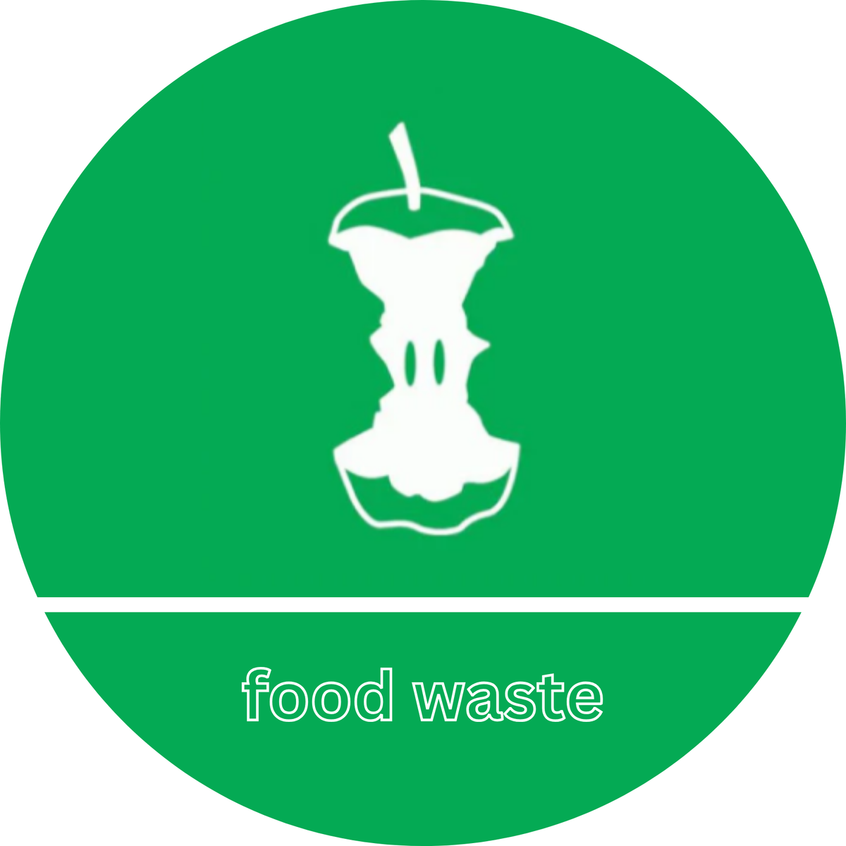 Circular Food Waste Recycling Sticker - Reduced To Clear