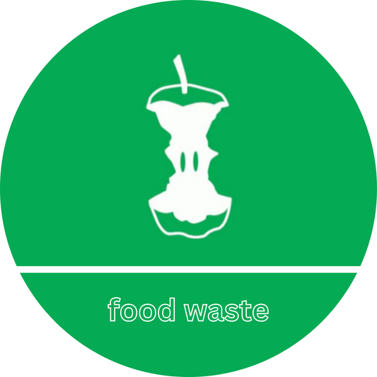 Circular Food Waste Recycling Sticker - Reduced To Clear