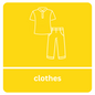 Square Clothes Recycling Sticker