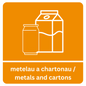 Bilingual Metals and Cartons Sticker
