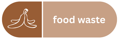 Food Waste Pill Shaped Sticker