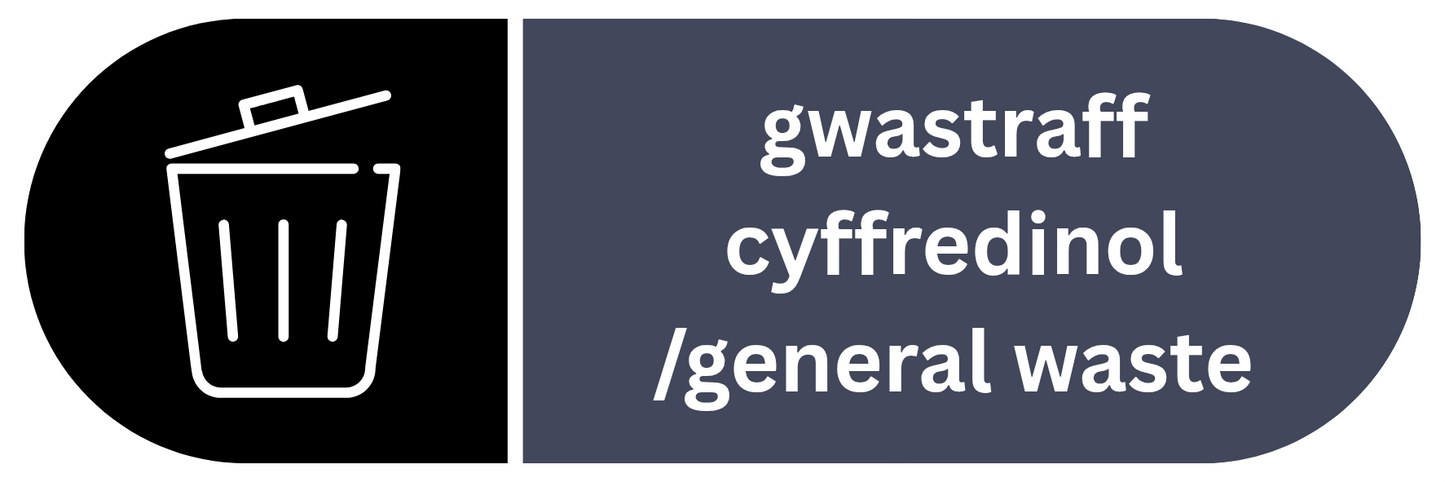 Bilingual General Waste Sticker