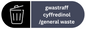 Bilingual General Waste Sticker