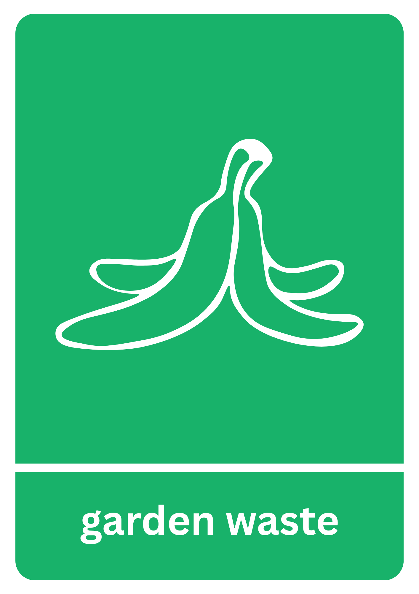 A5 Garden Waste Recycling Sticker