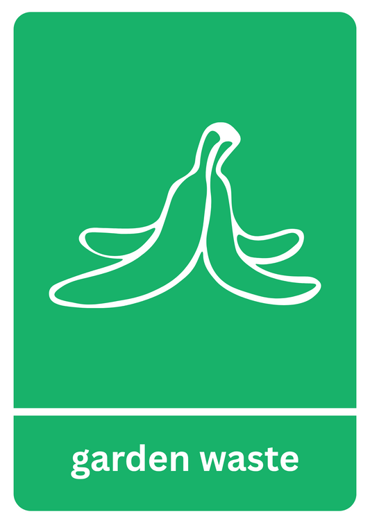 A5 Garden Waste Recycling Sticker