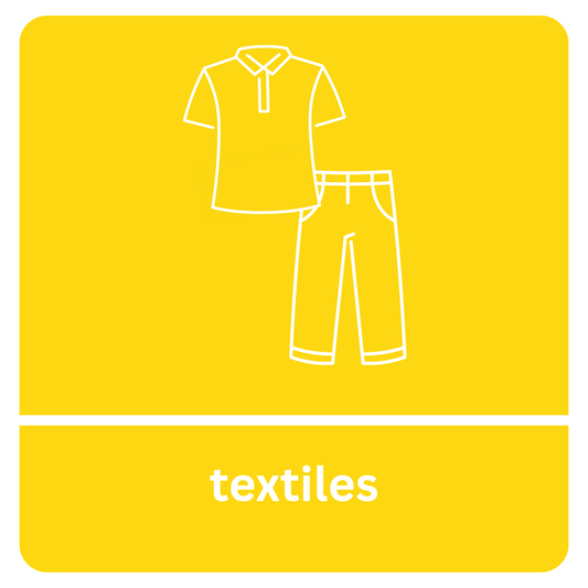 Square Textiles Recycling Sticker