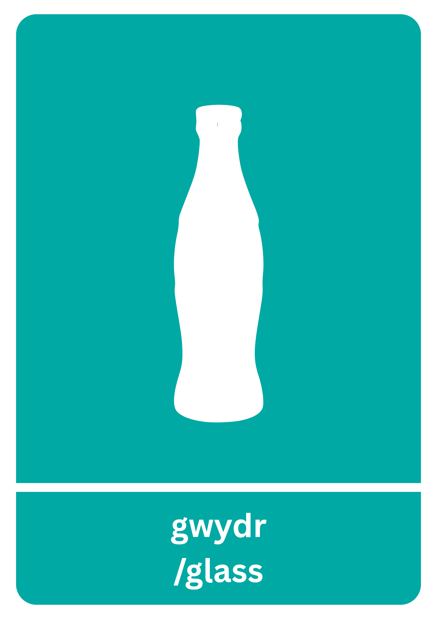 A5 Bilingual Glass Sticker