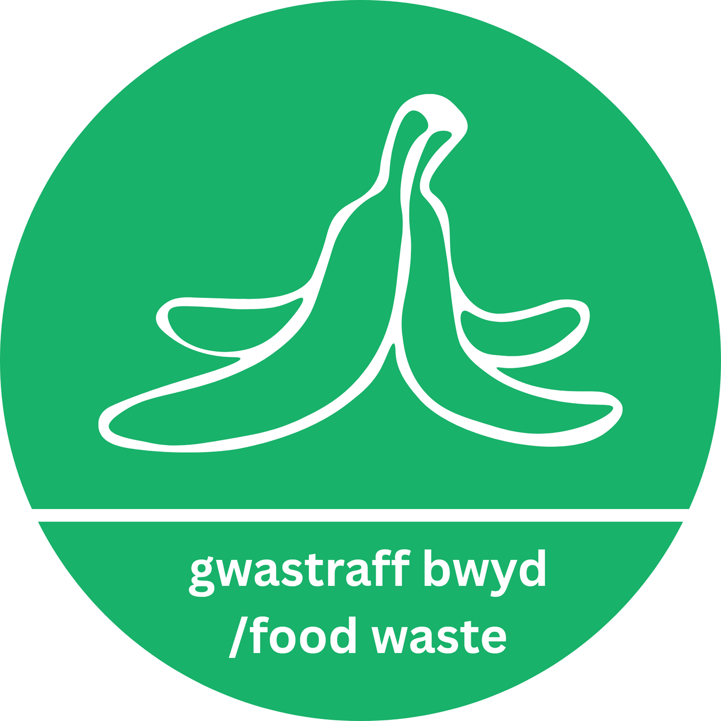 Bilingual Food Waste Recycling Sticker