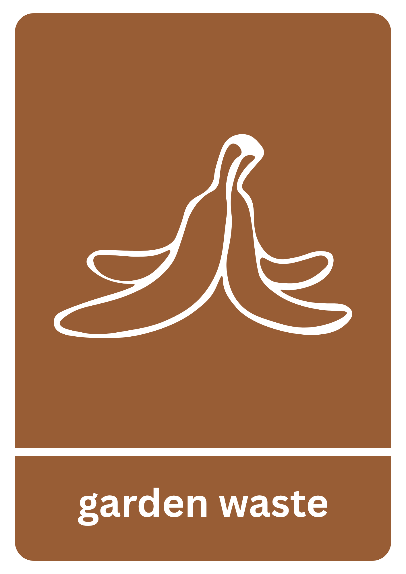 A5 Garden Waste Recycling Sticker