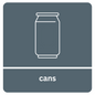 Square Cans Recycling Sticker