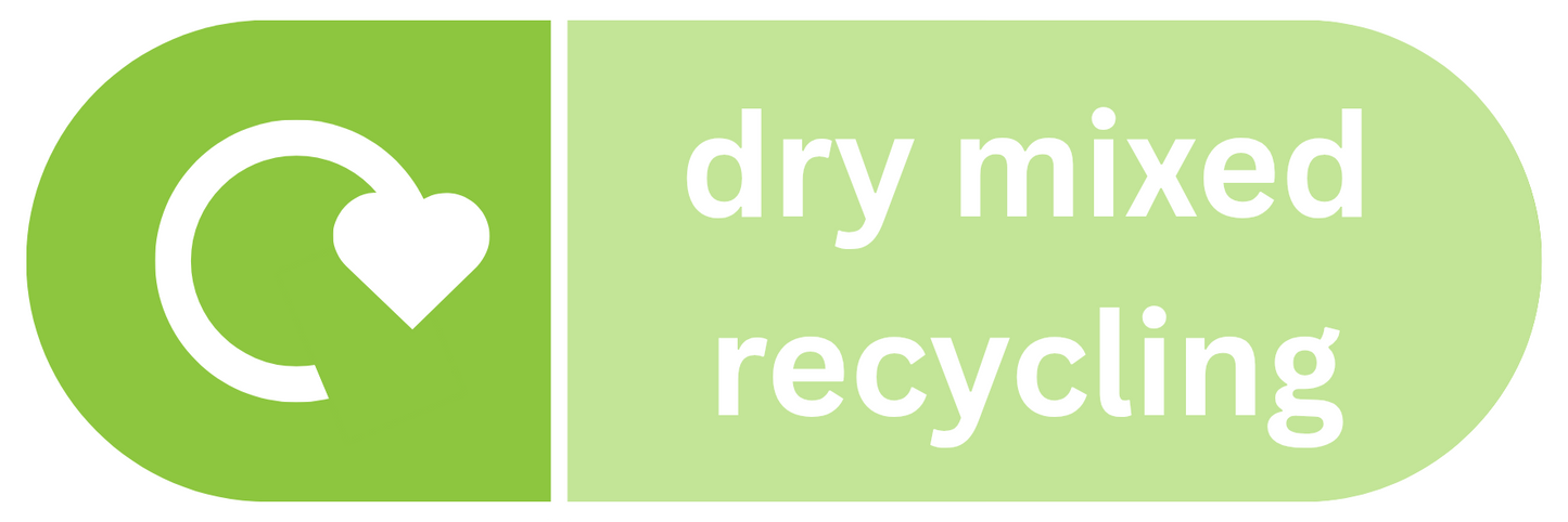 Dry Mixed Recycling Pill Shaped Sticker