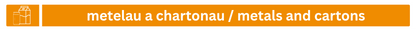 Bilingual Metals and Cartons Sticker