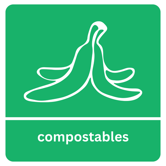 Square Compostables Recycling Sticker