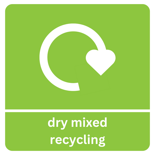 Square Dry Mixed Recycling Sticker