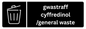Bilingual General Waste Sticker