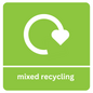Square Mixed Recycling Sticker