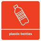 Square Plastic Bottles Recycling Sticker