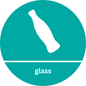 Circular Glass Recycling Sticker