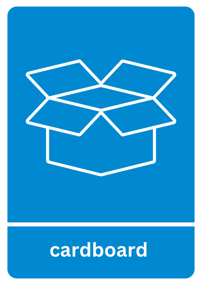 Downloadable Cardboard Recycling Sticker