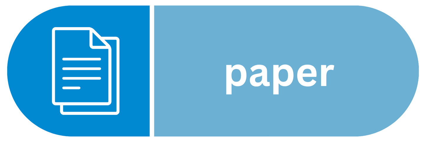 Paper Recycling Pill Shaped Sticker