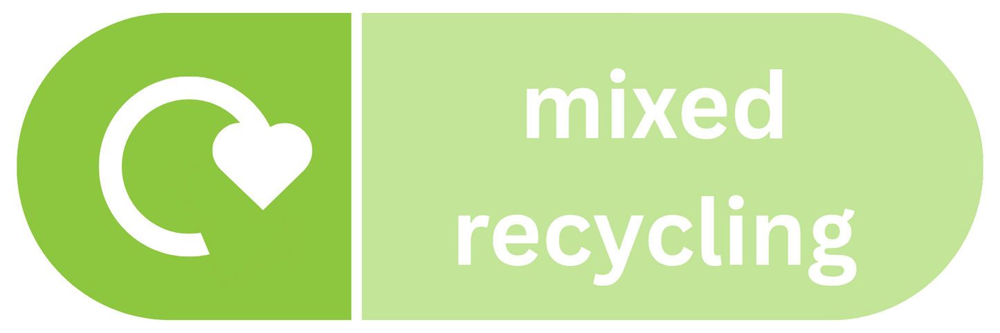 Mixed Recycling Pill Shaped Sticker
