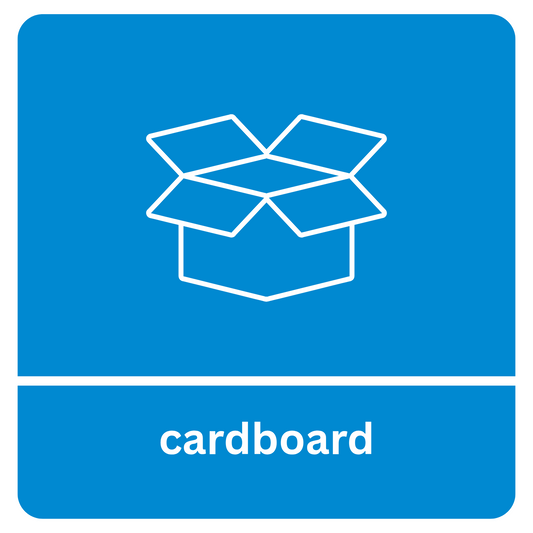 Square Cardboard Recycling Sticker