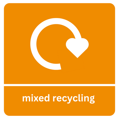 Orange Mixed Recycling Sticker