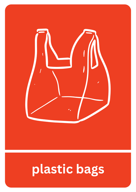 Plastic Bags Recycling Sticker