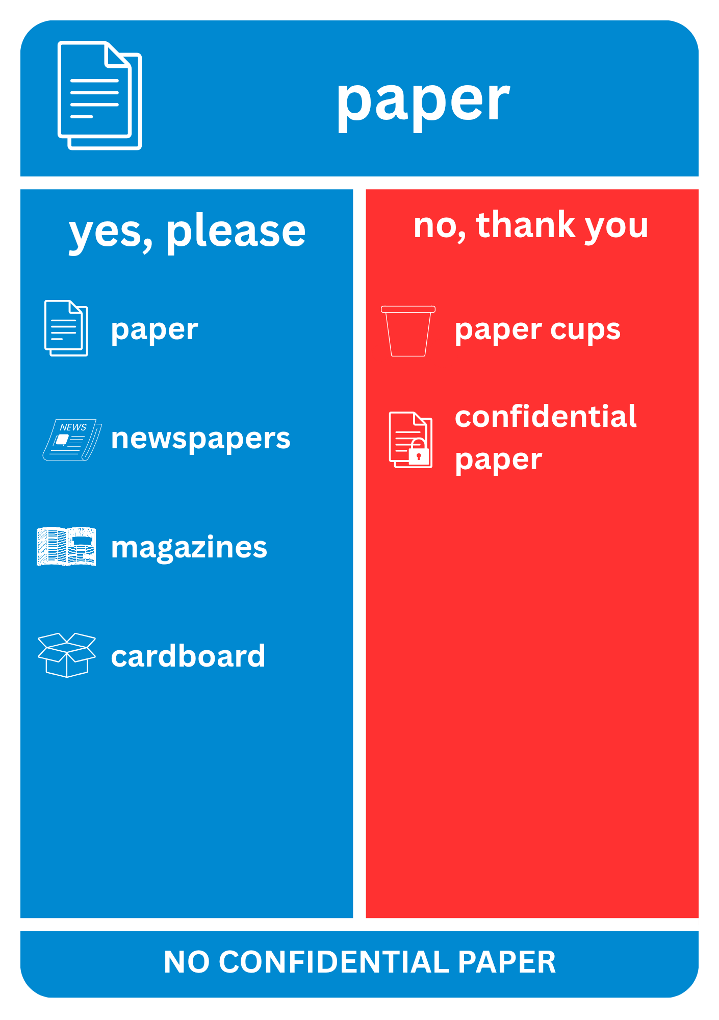 Detailed A4 Paper Recycling Sticker