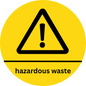 Circular Hazardous Waste Sticker