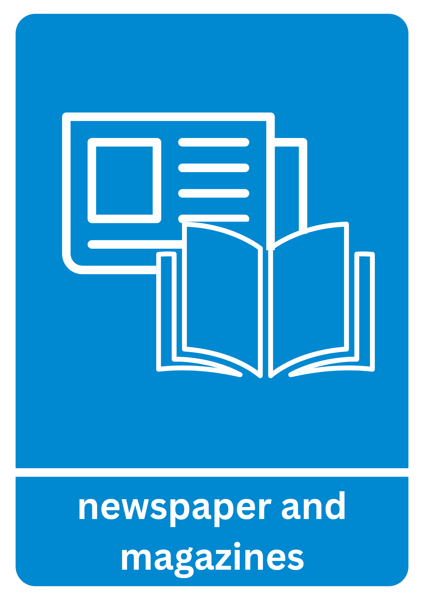 Newspaper and Magazine Recycling Sticker