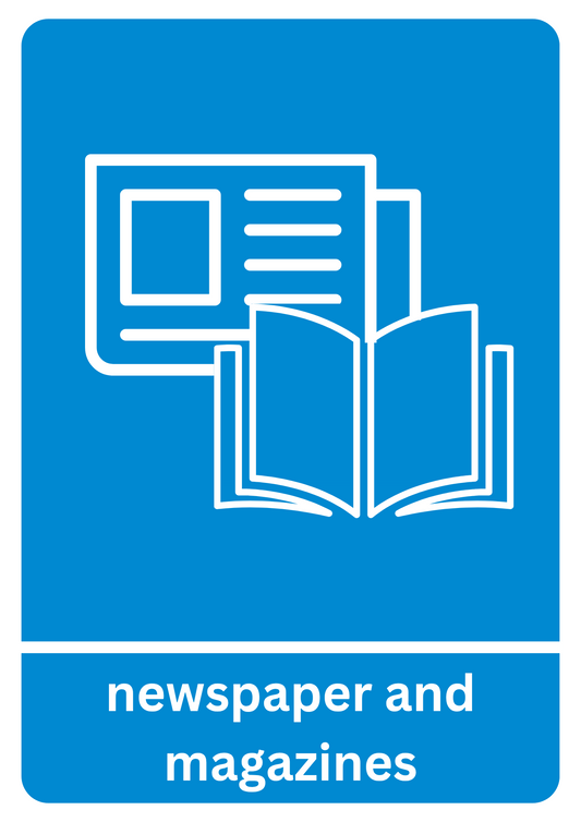 Newspaper and Magazine Recycling Sticker