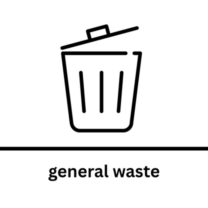 Sticer Gwastraff Cyffredinol Sgwâr