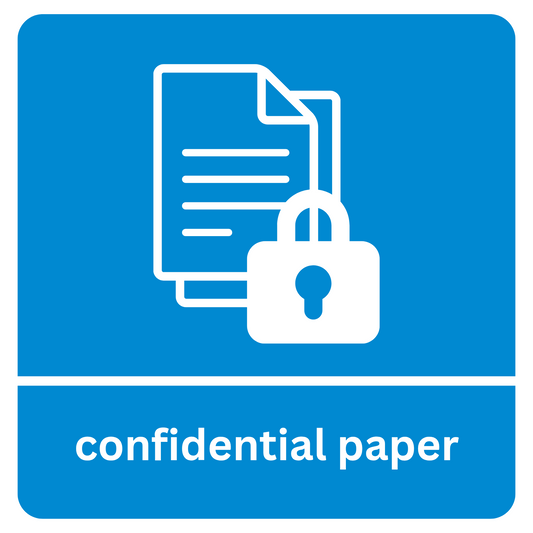 Square Confidential Paper Recycling Sticker