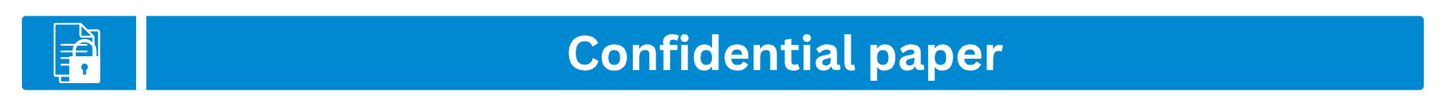 Confidential Paper Recycling Lid Label